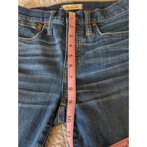 Madewell Jeans Women's Size 25 Dark Blue Cali Demi-Boot Raw Edge Hem (0399)